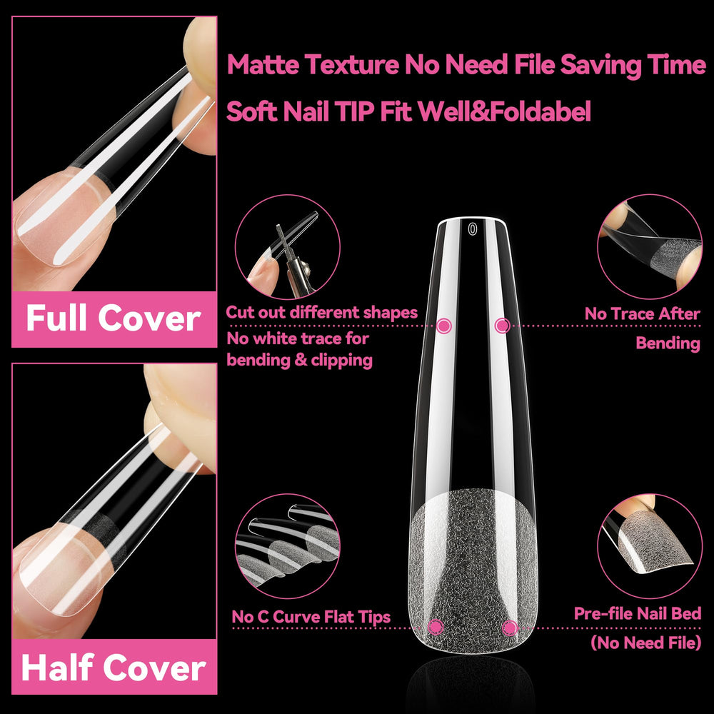 UNA GELLA easy removal acetone-friendly tips without damage
