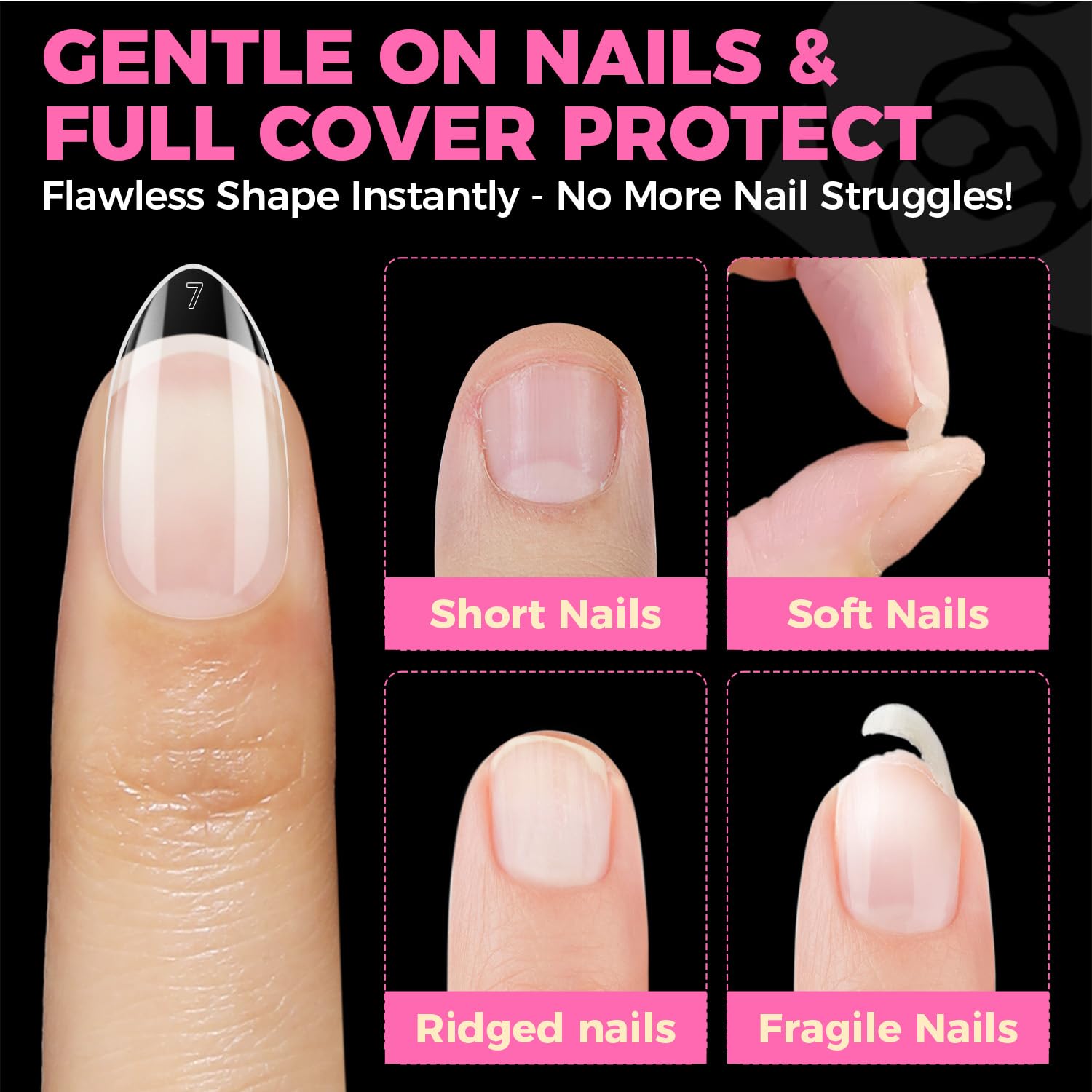 UNA GELLA full-cover nail tips press-on for fast flawless manicures