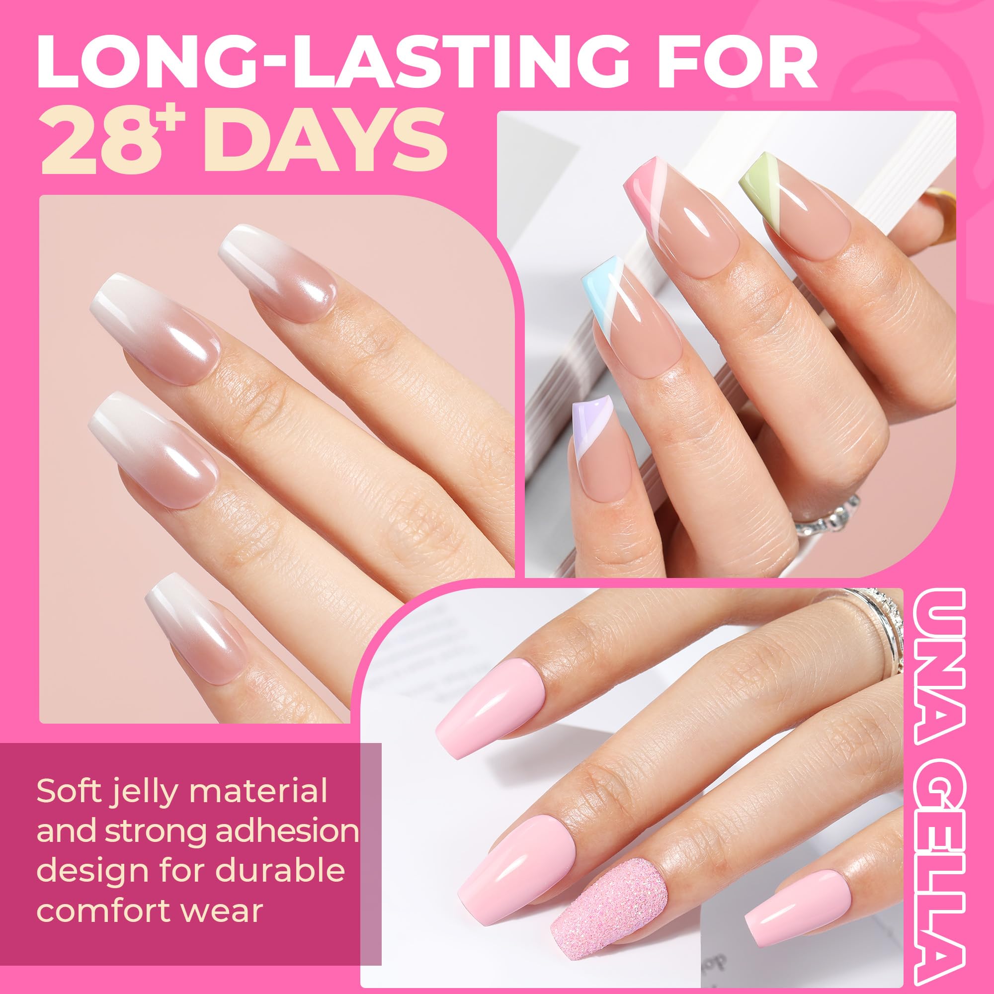 UNA GELLA home salon kit promotes convenient at-home nail sessions.