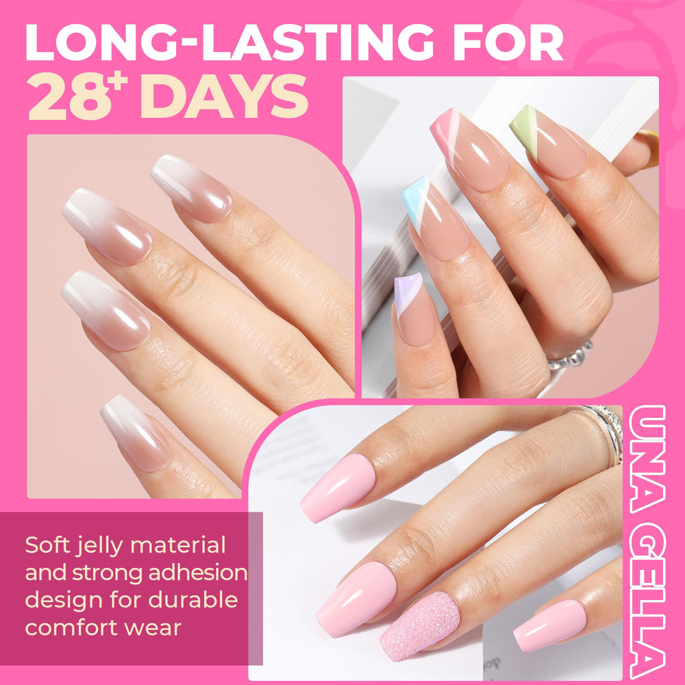 UNA GELLA home salon kit promotes convenient at-home nail sessions.