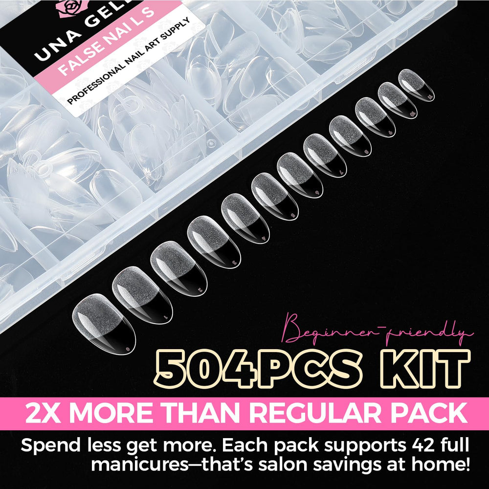 UNA GELLA long-lasting soft gel tips endure up to 21 days.