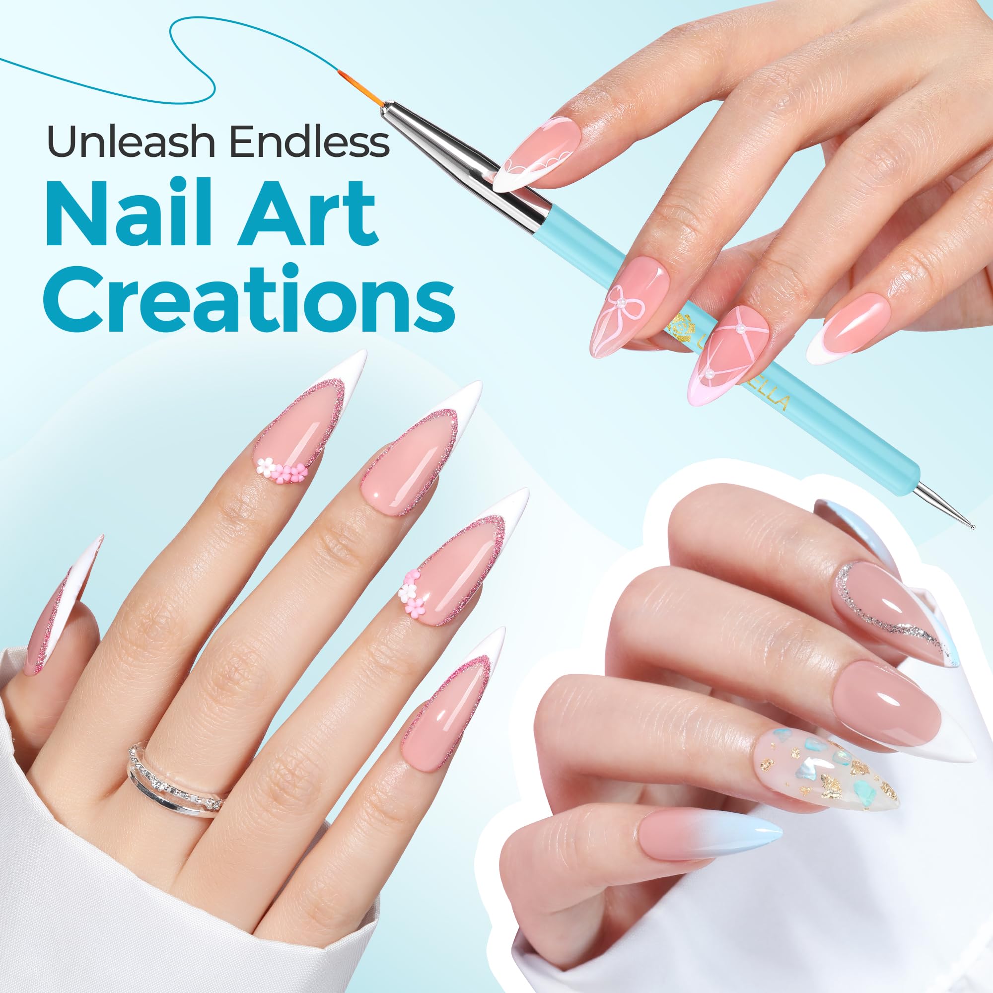 UNA GELLA oval brush delivers even fills and soft shading