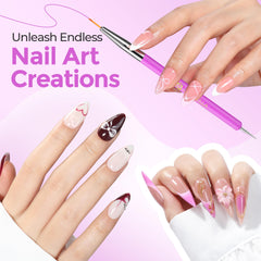 UNA GELLA Nail Art Pens double-ended design enables painting and dotting without tool switching