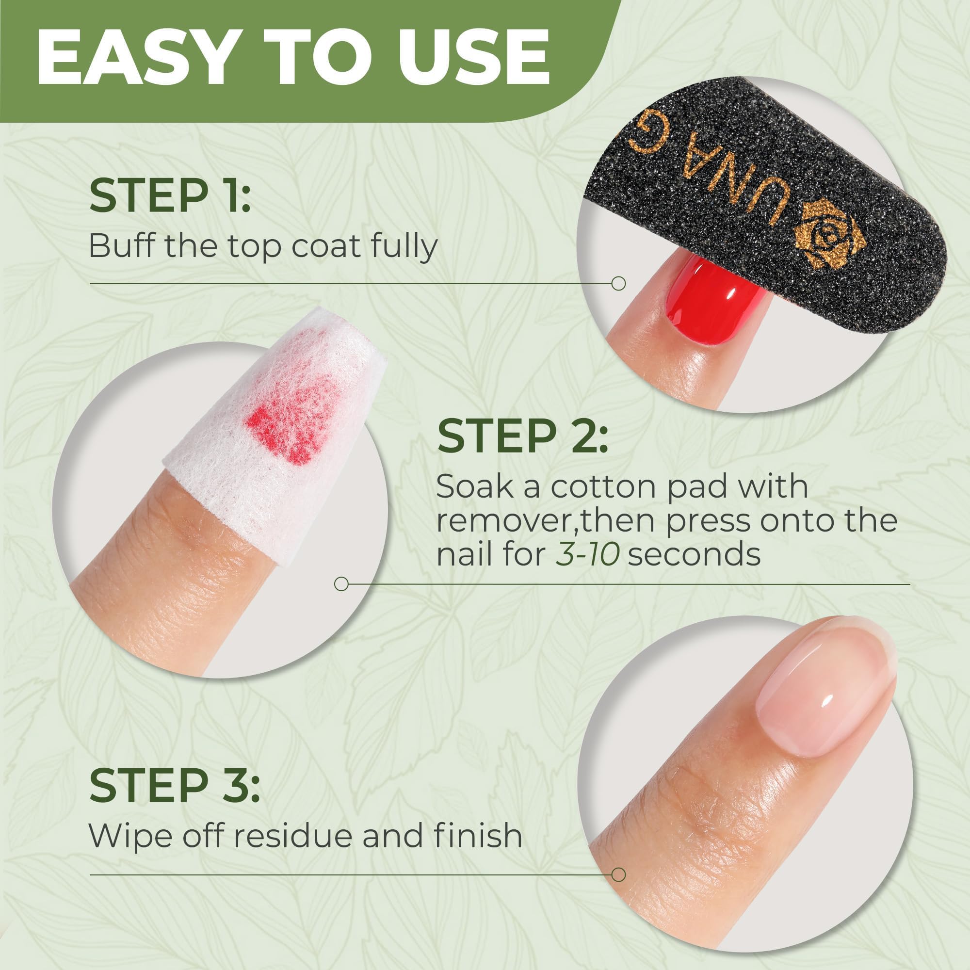 UNA GELLA after-use nails image depicting hydrated nails ready for next mani