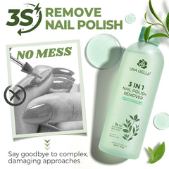 UNA GELLA remover on cotton pad soaking for quick removal with press-and-wipe method