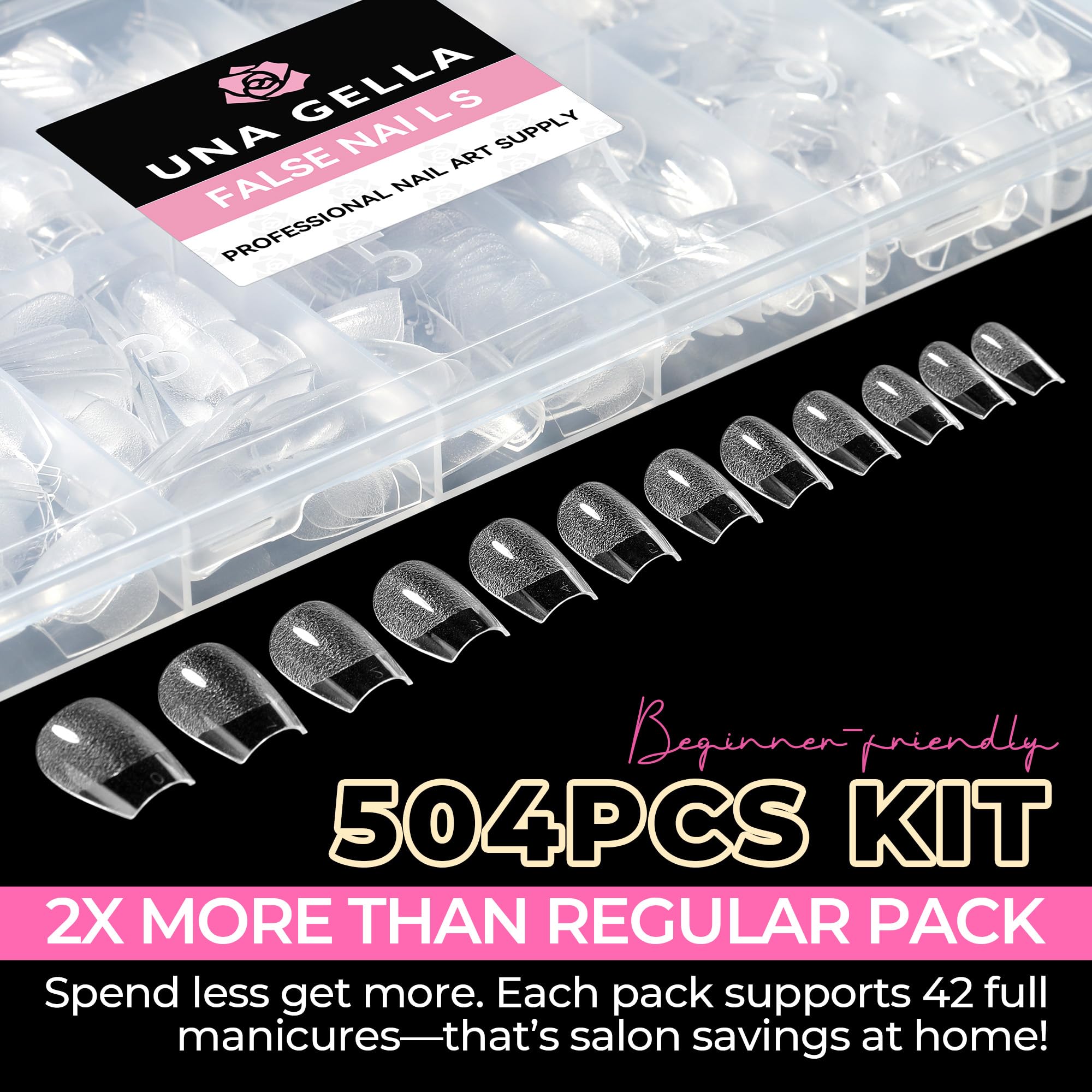 UNA GELLA no-trace coffin tips demonstrates clean removal and minimal residue