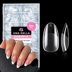 UNA GELLA oval nail tips with no trace for clean press-on results.