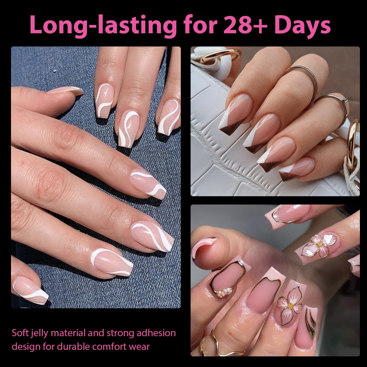 UNA GELLA pre-etched coffin nails, 12 sizes, simplify fitting for precise DIY manicures.