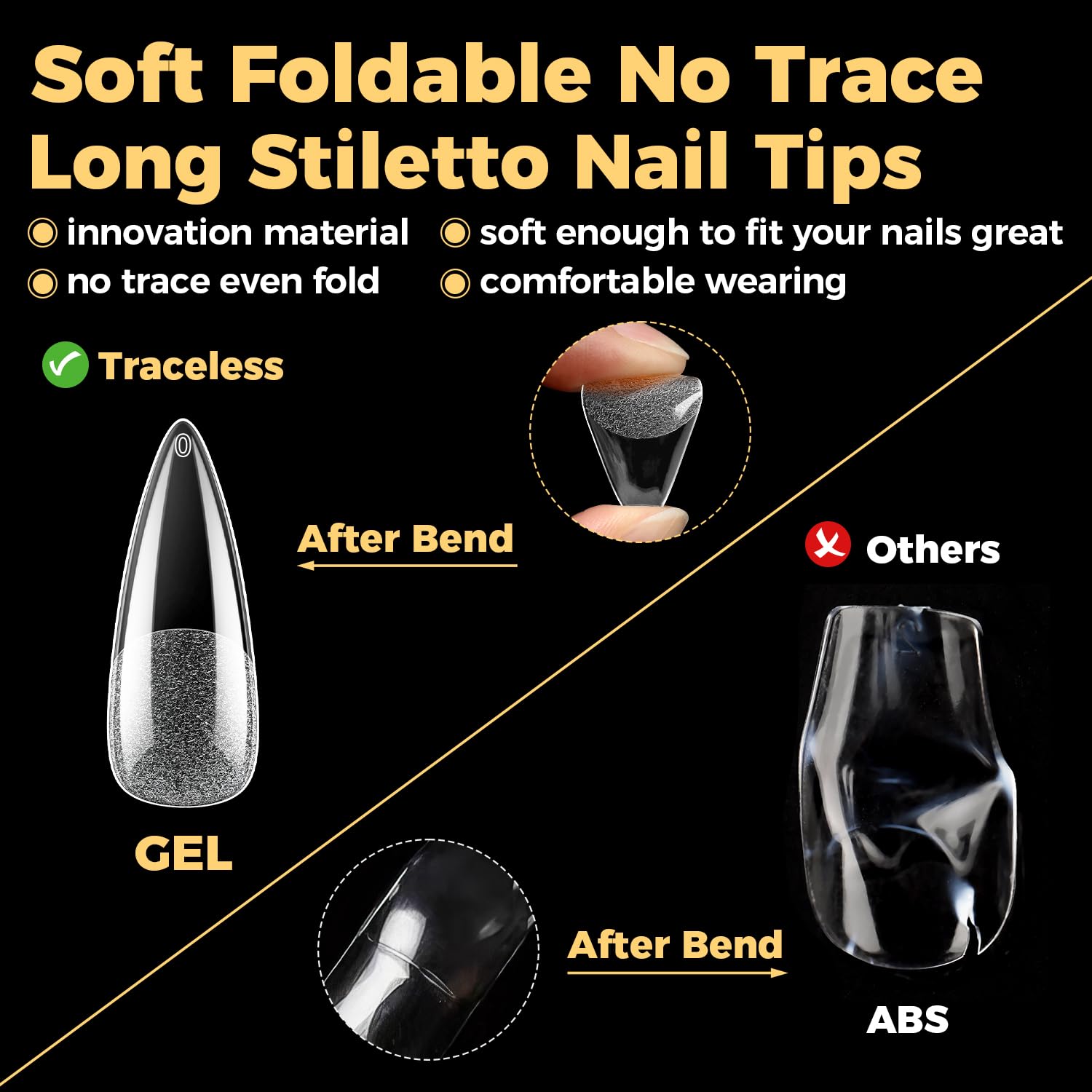UNA GELLA pre etched tips save time for faster DIY nail art.
