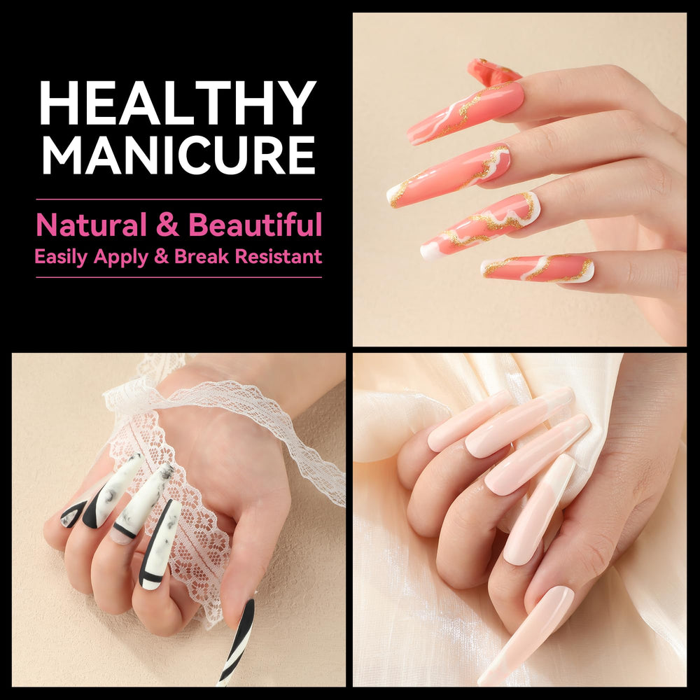 UNA GELLA soft gel nail tips inner texture detail improves adhesion