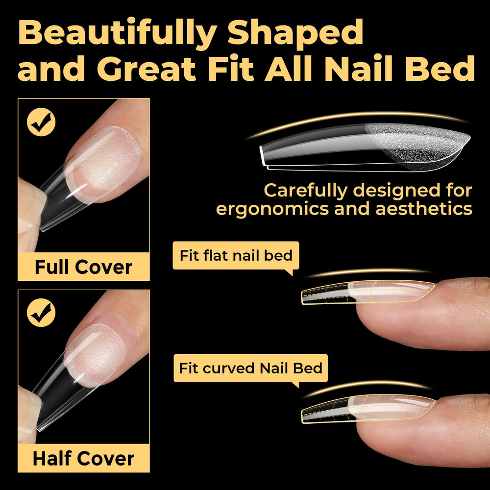 UNA GELLA soft gelly nails resist cracking for natural-looking results.