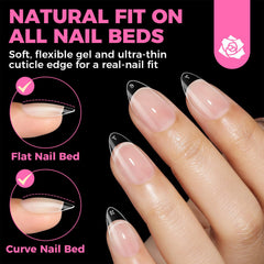 UNA GELLA soft gelly tips application demonstrates simple home manicure