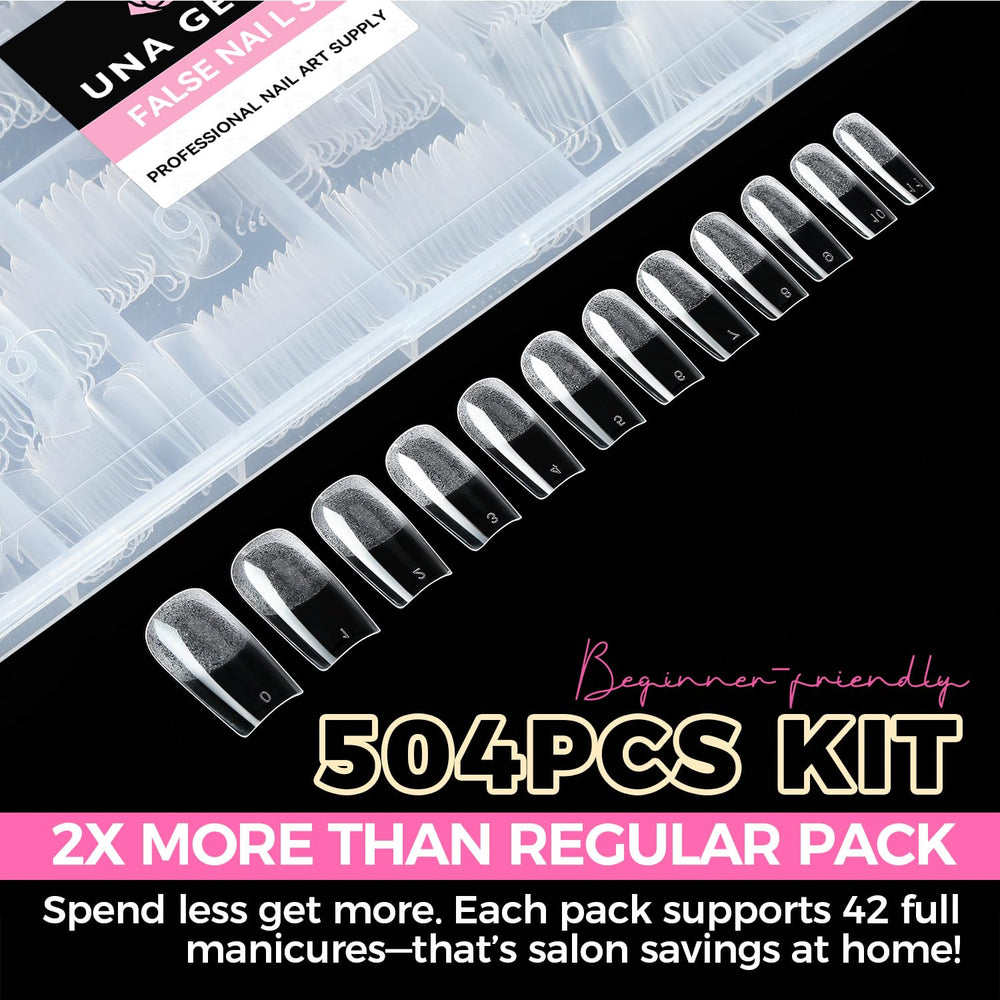 UNA GELLA no-trace clear tips bend-friendly for precise shaping