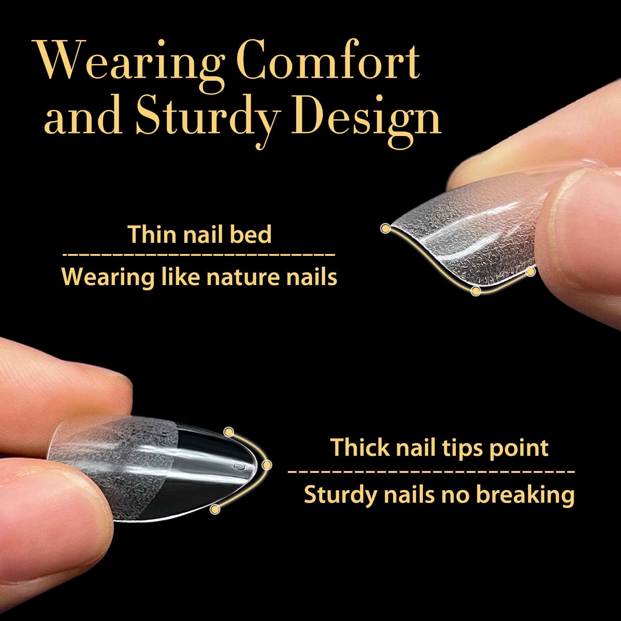 UNA GELLA thin back edge creates natural fit and comfortable wear.