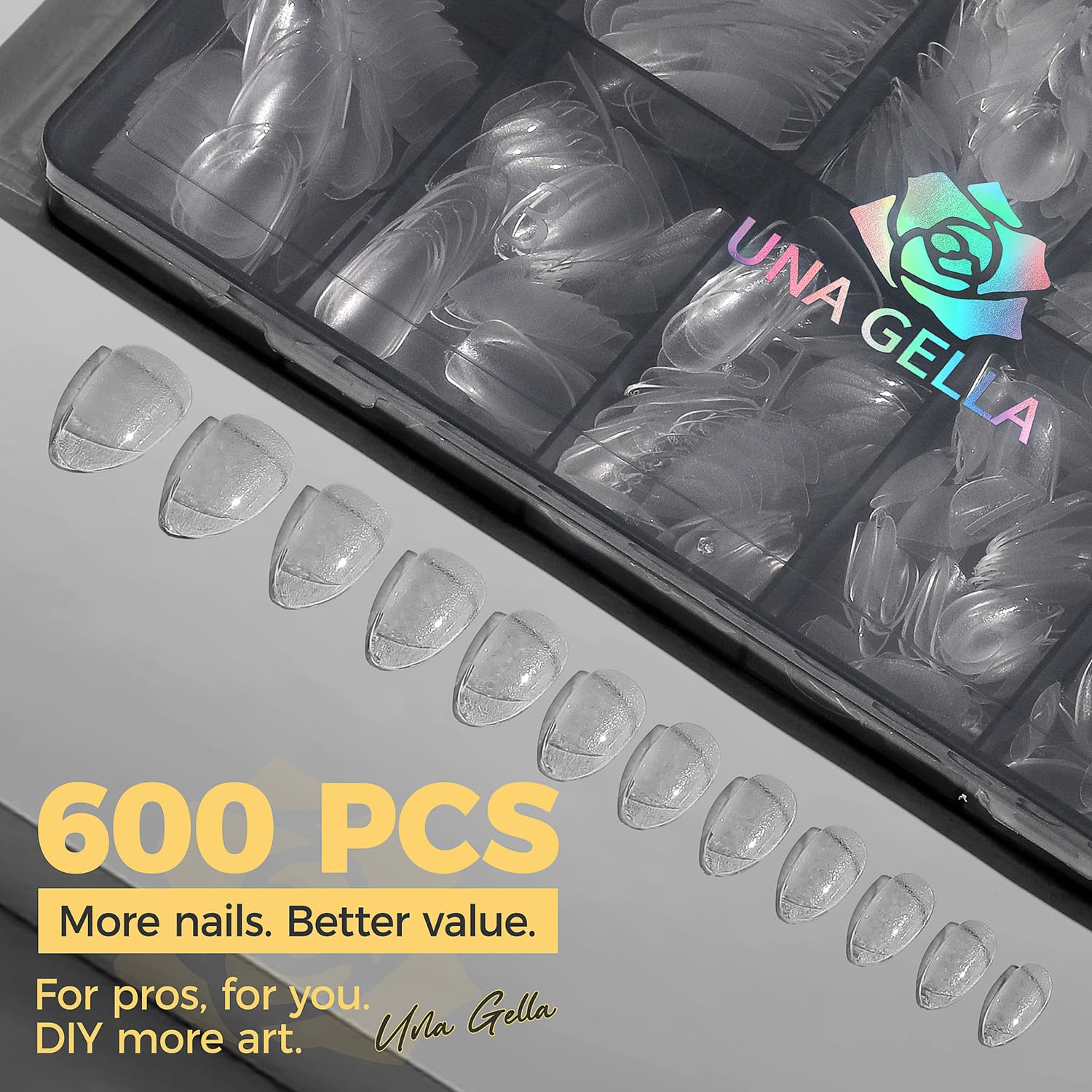 UNA GELLA 12 sizes chart demonstrates comprehensive fit options