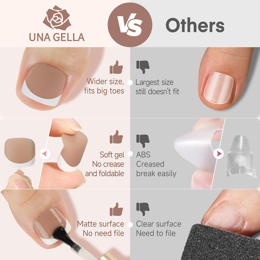 UNA GELLA X-Soft includes 15 sizes for a near-custom toe fit.