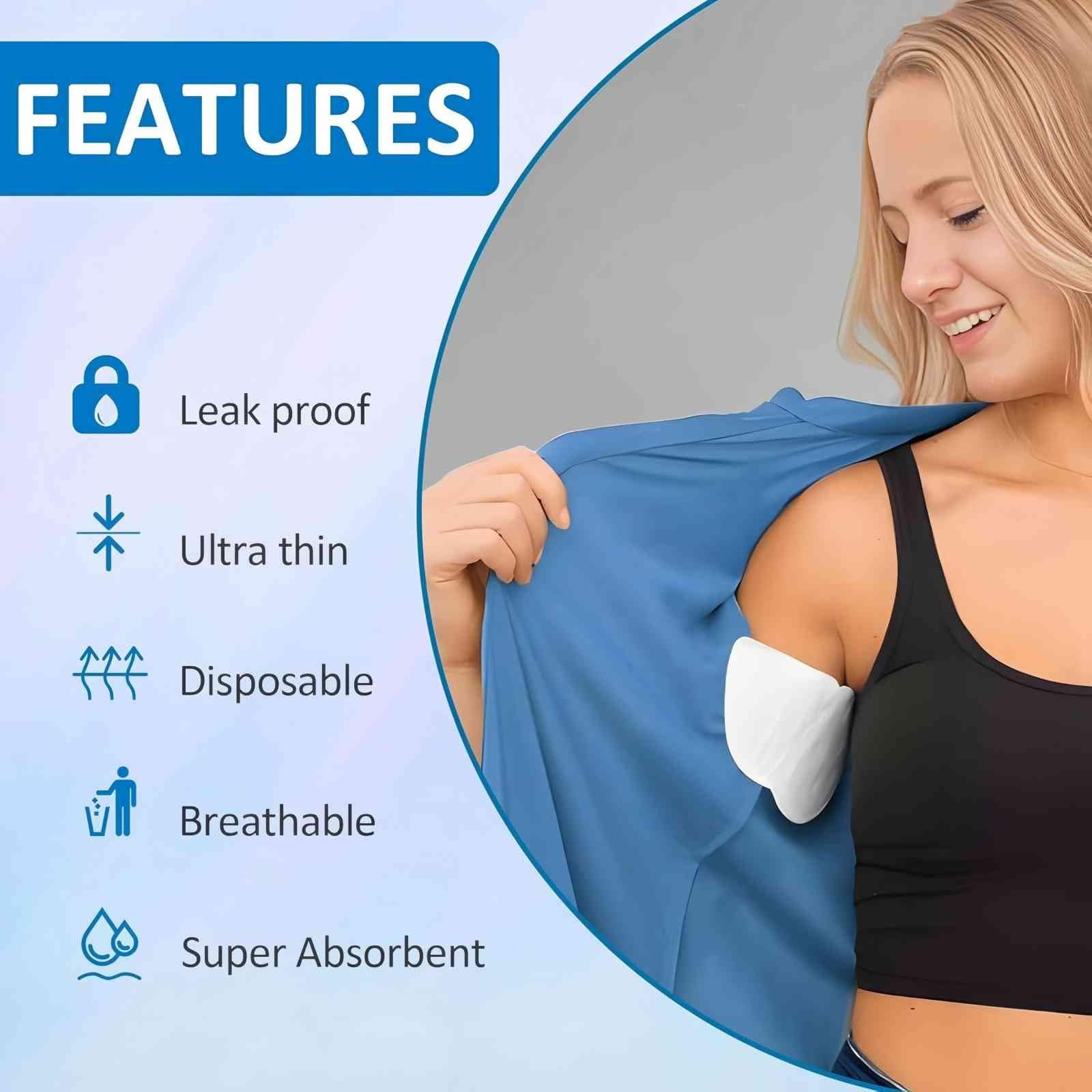 Unadir disposable armpit sweat shields pack shows ready-to-use protection on the go
