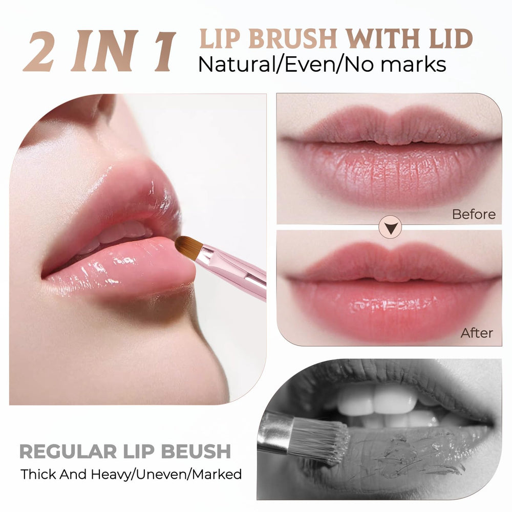 Unaone brocha labios delineado preciso para bordes nítidos.