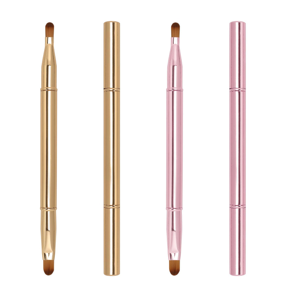Unaone brocha labial doble extremo para delinear con precisión.