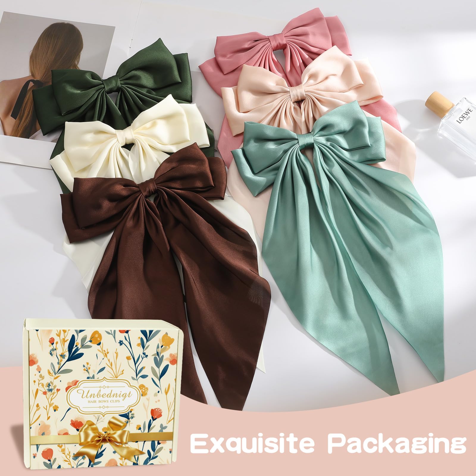 Unbednigt wedding-ready green bow clips for special events and photos.