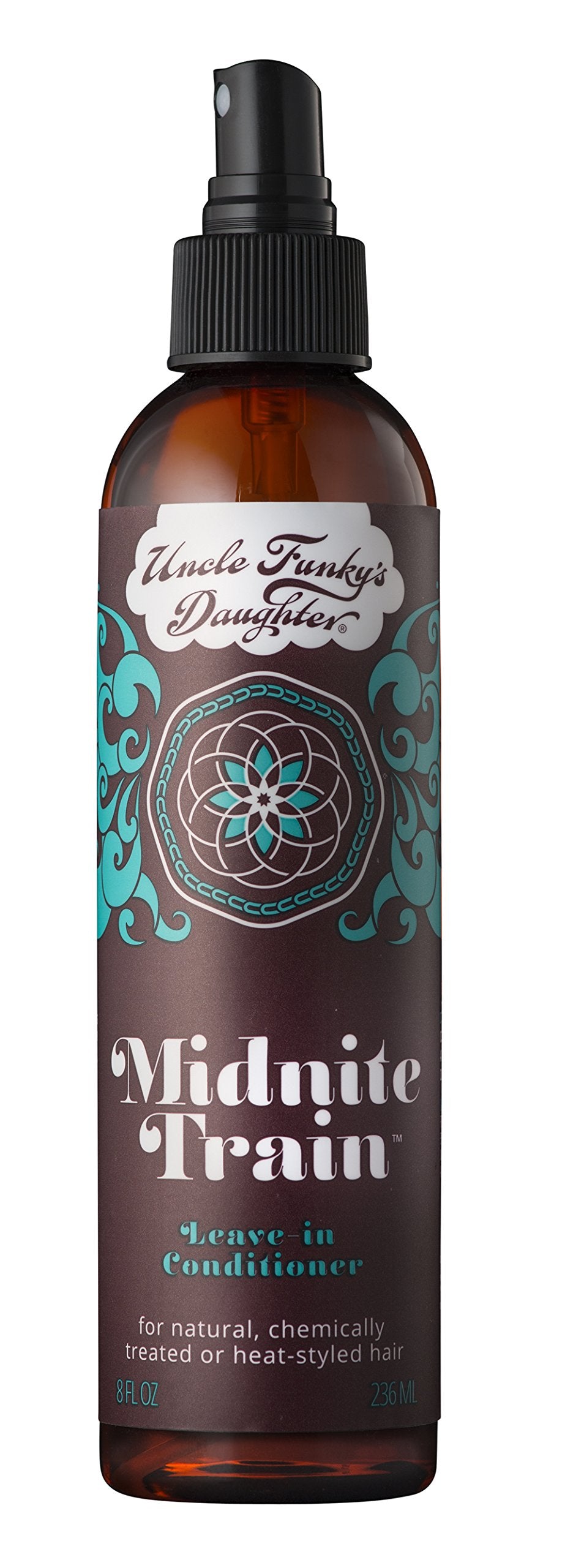 Uncle Funky's Daughter Midnite Train leave-in bottle delivering root-to-tip nourishment for smooth styling