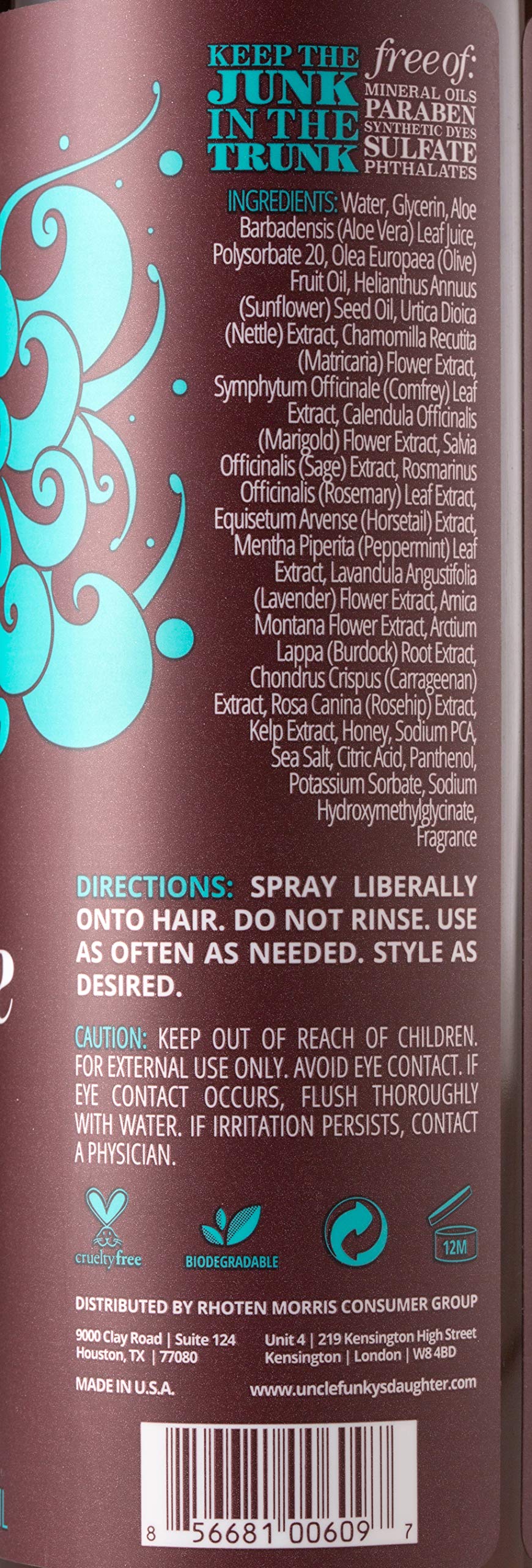 Uncle Funky's Daughter Midnite Train leave-in texture close-up shows silky strands