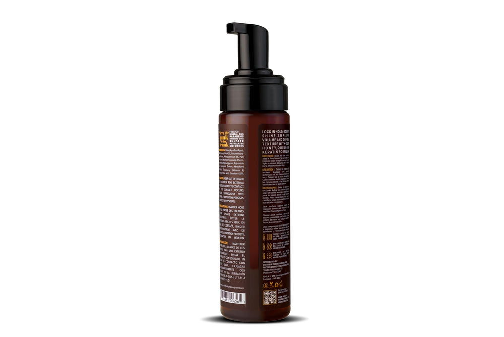 Uncle Funky's Daughter Soul Bounce mousse packaging helps frizz control for polished style.