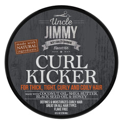 Uncle Jimmy Curl-Kicker bottle pour shows easy application and long-lasting hold.