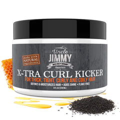 Uncle Jimmy X-TRA Curl-Kicker curls-definition boosts natural pattern and bounce.