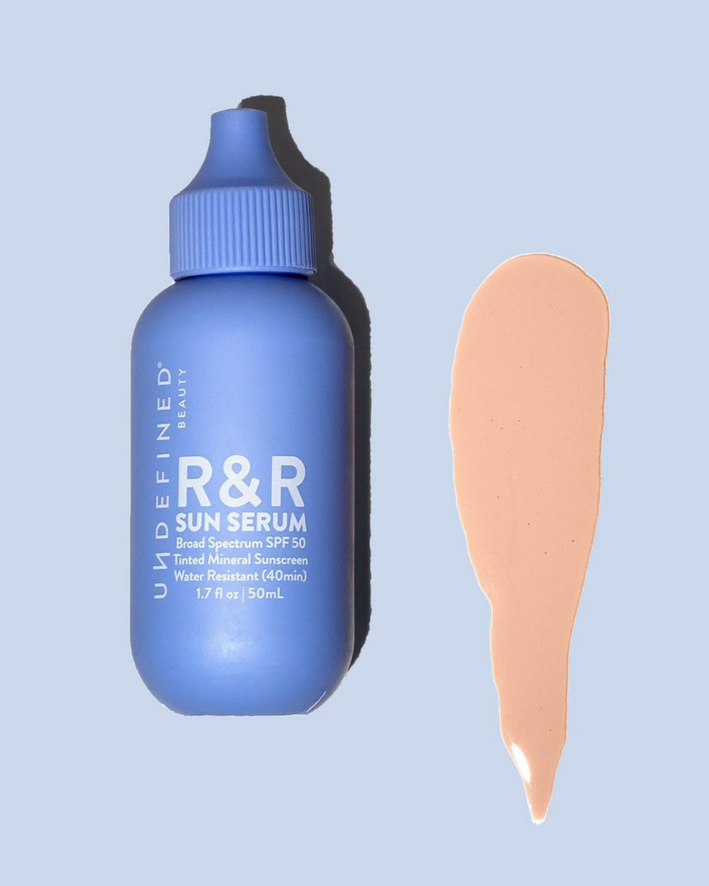 Undefined Beauty R&R Sun Serum on skin illustrating blurring and hydration