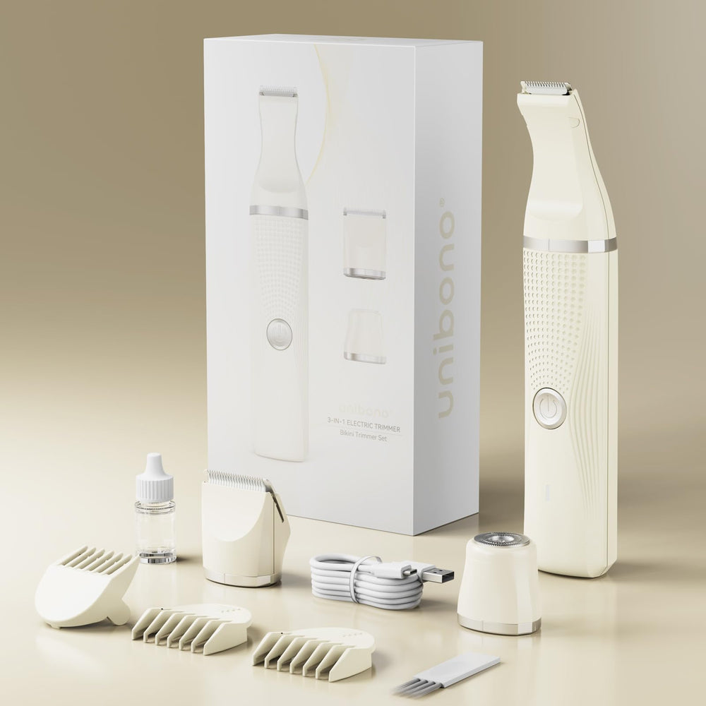 Unibono storage-bag-attachment keeps all heads organized for tidy bathroom trips.