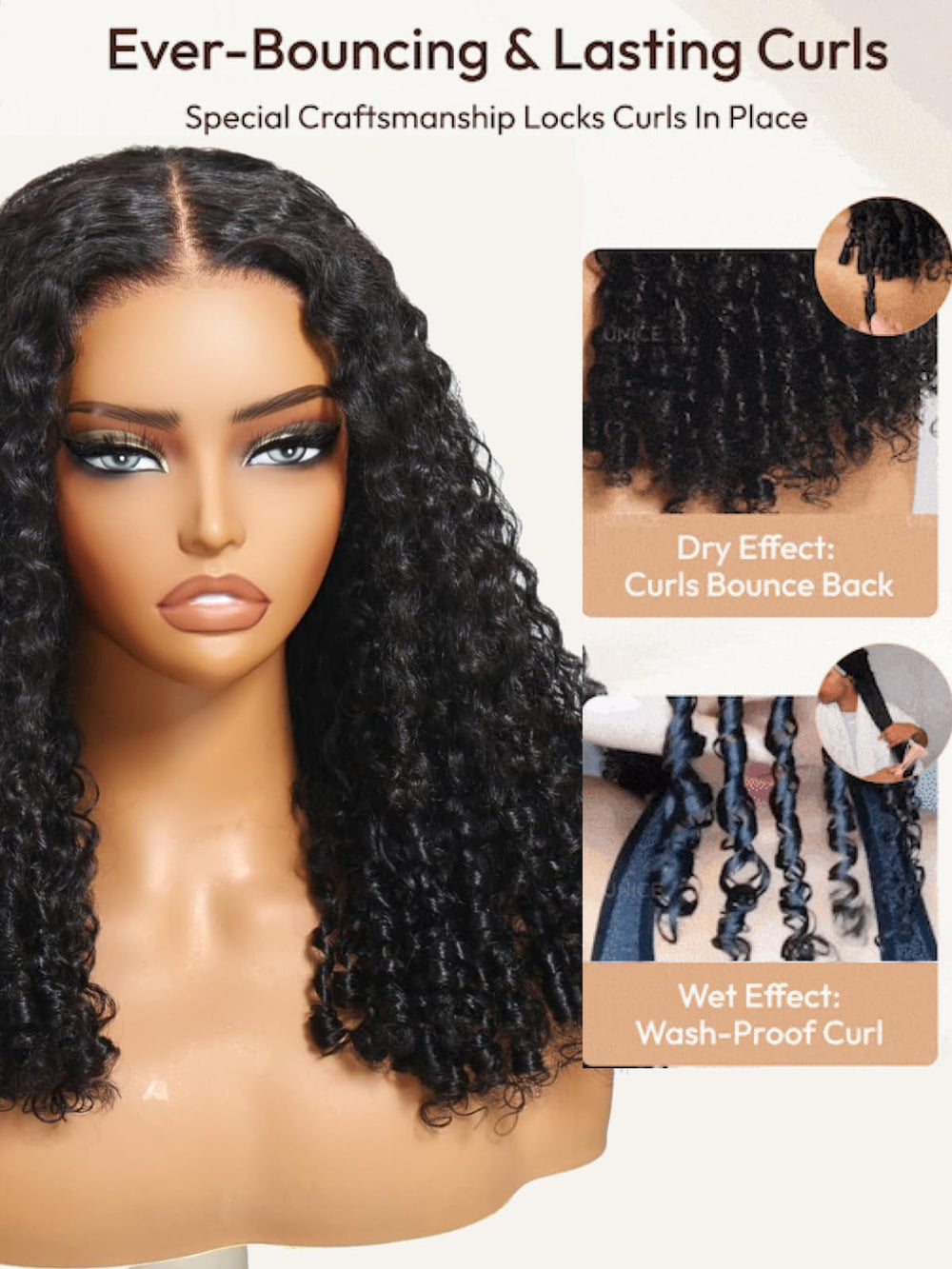 UNICE 7x5 lace-front natural-look image emphasizes seamless hairline