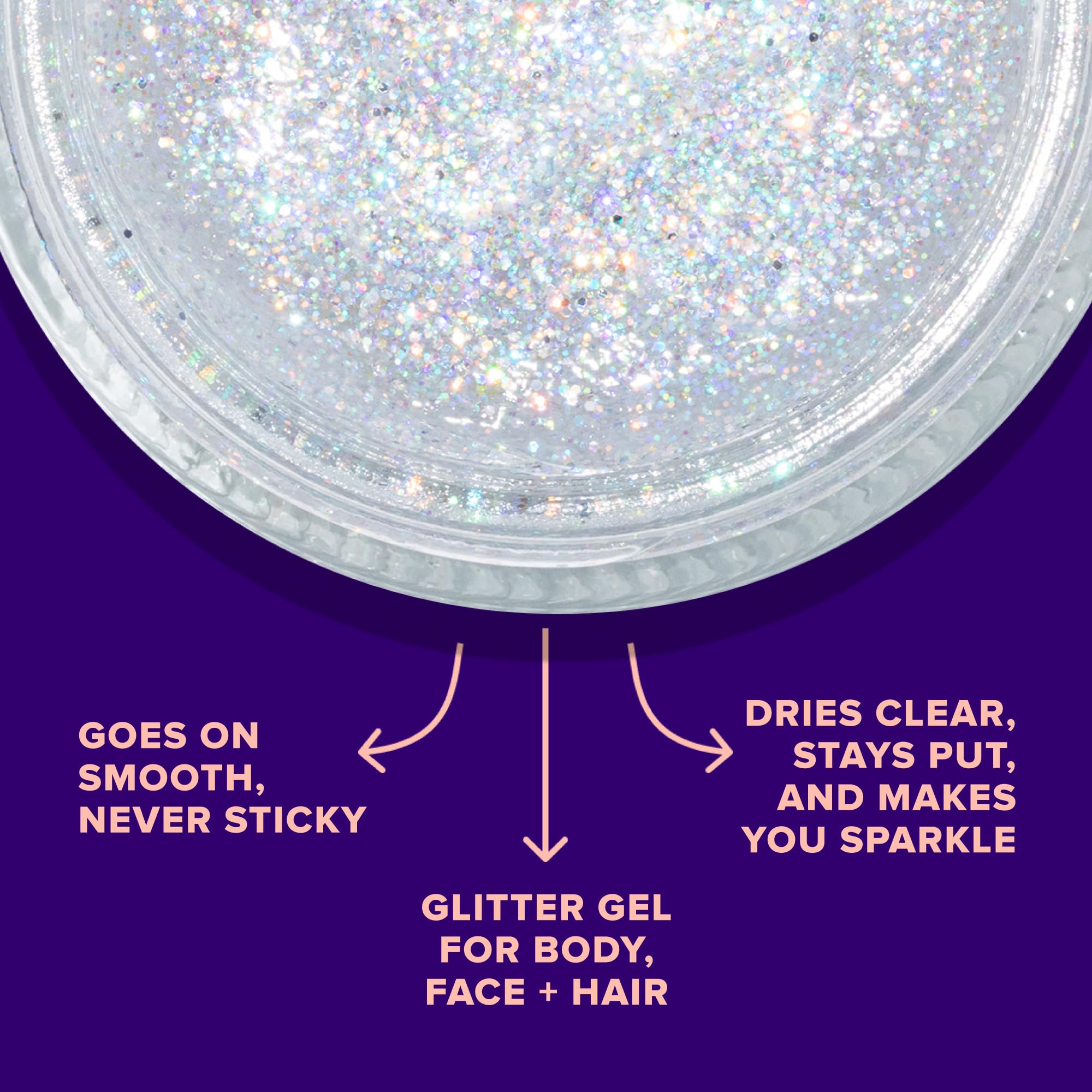 UNICORN SNOT body glitter gel for festival glow on the skin.
