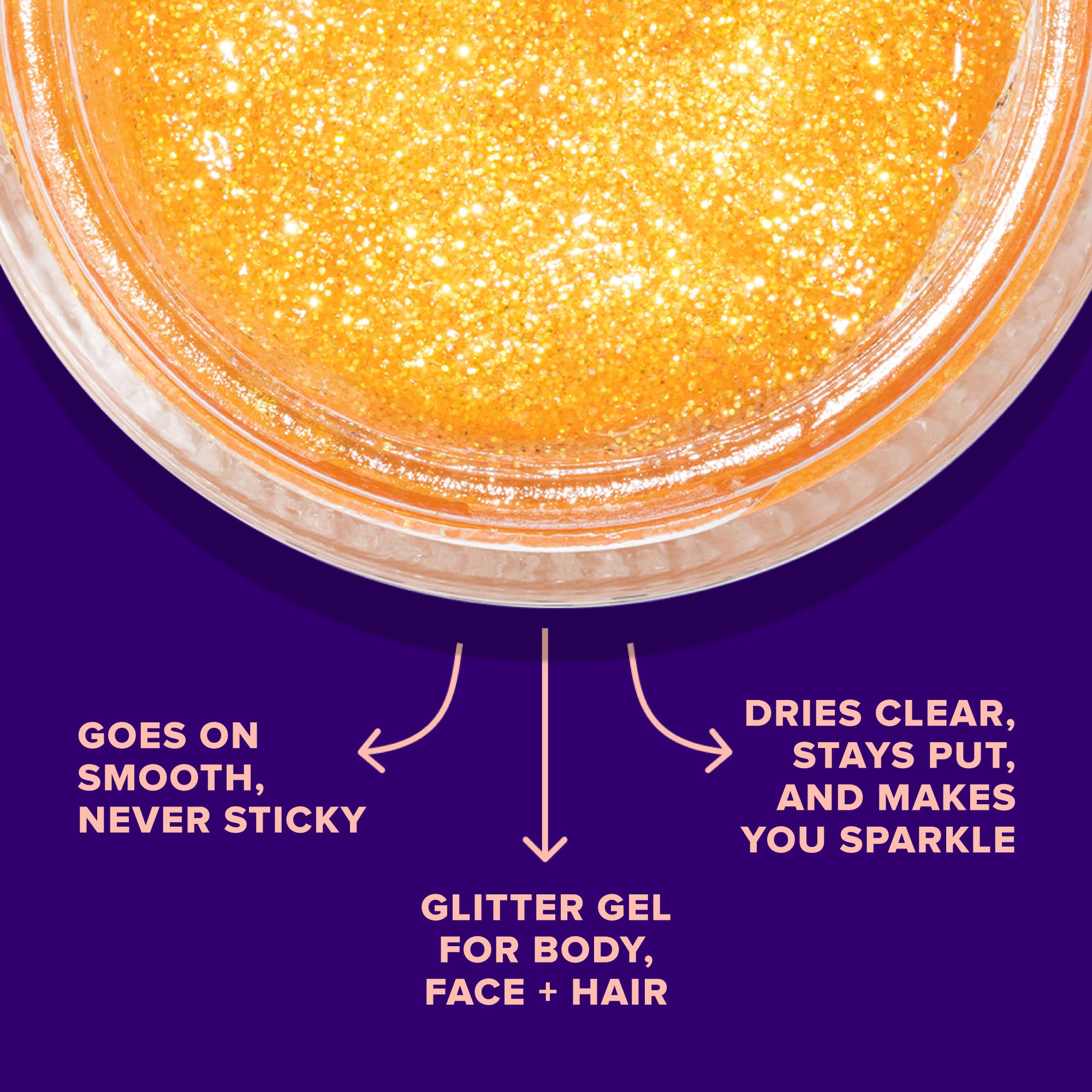 UNICORN SNOT glitter on face and body used as cheekbone highlight.