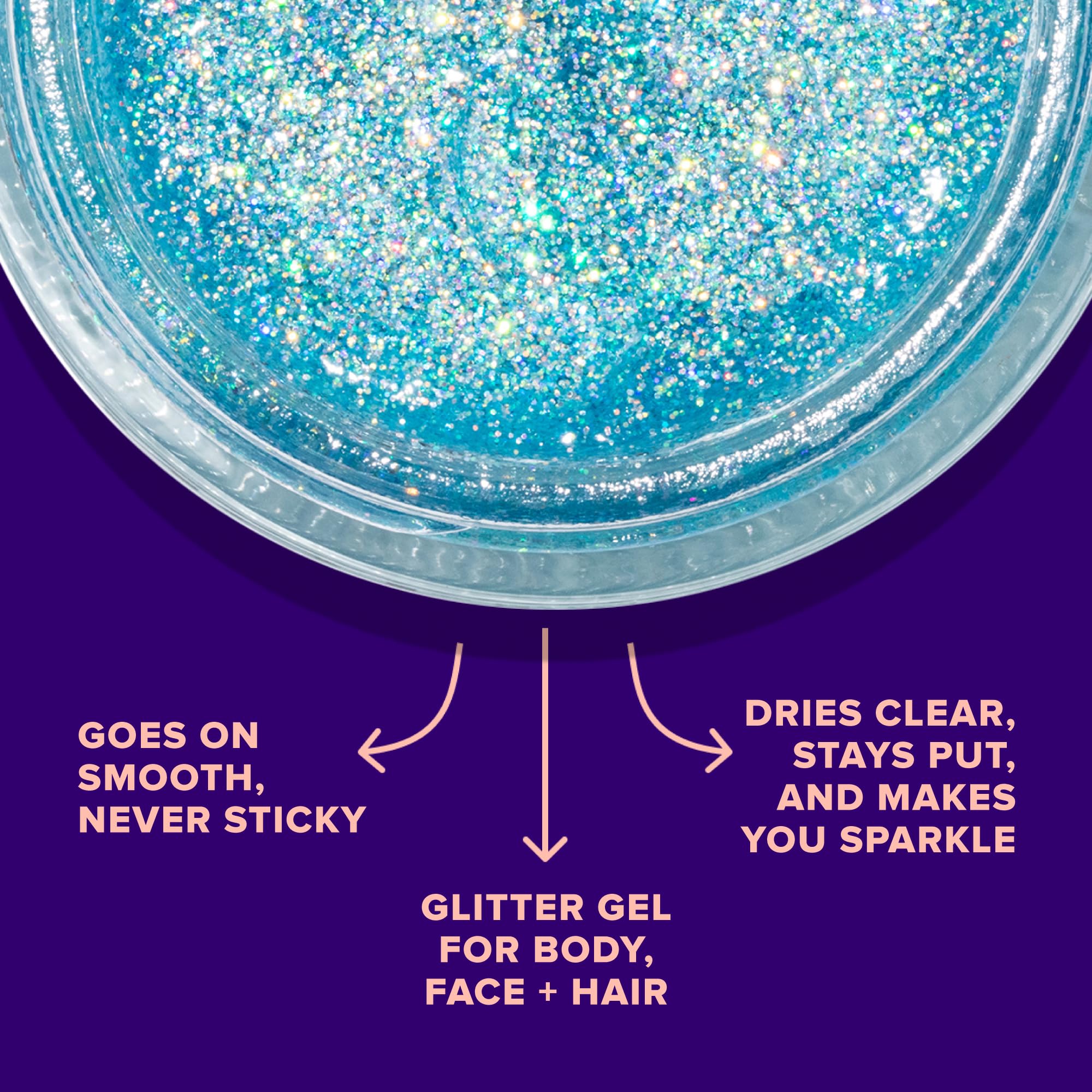 Unicorn Snot Glitter Gel blue cheek-highlighter for luminous highlight.