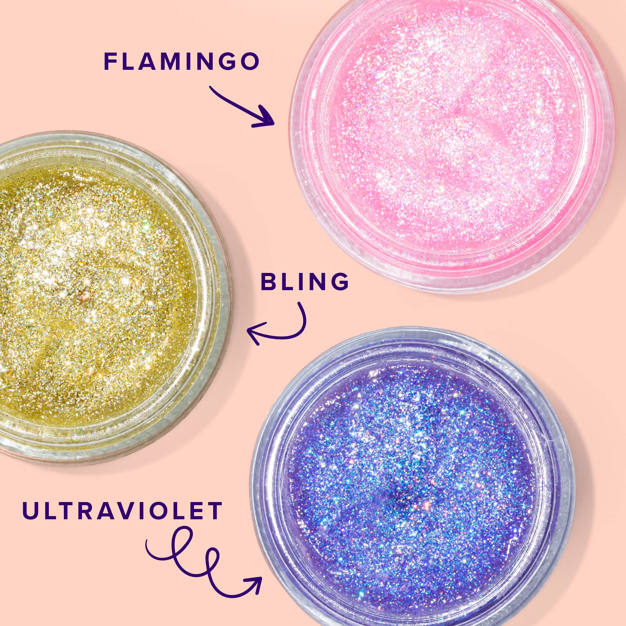UNICORN SNOT glitter gel uv-application for glow under light