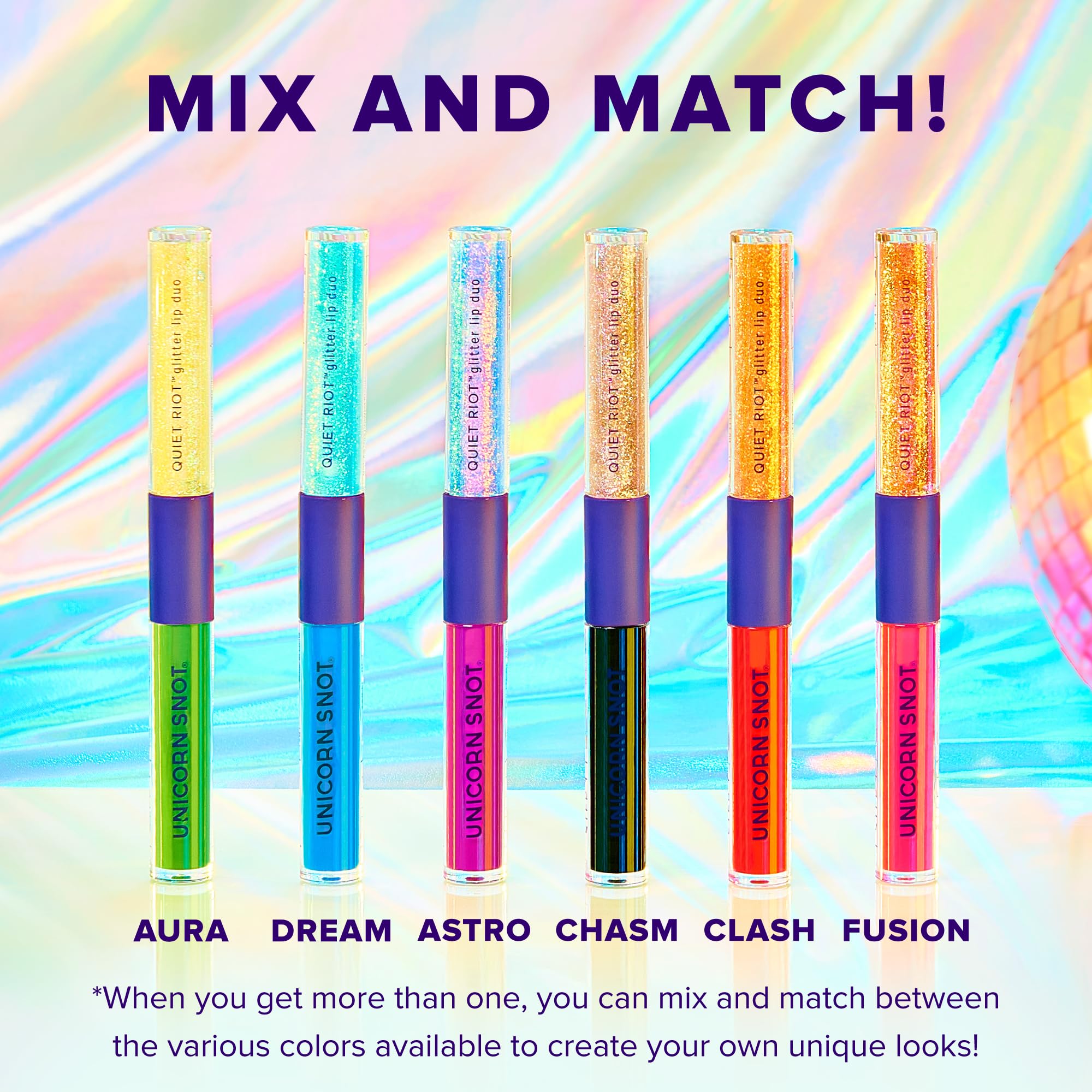 Creamy lipstick and silky glitter gloss texture for smooth wear