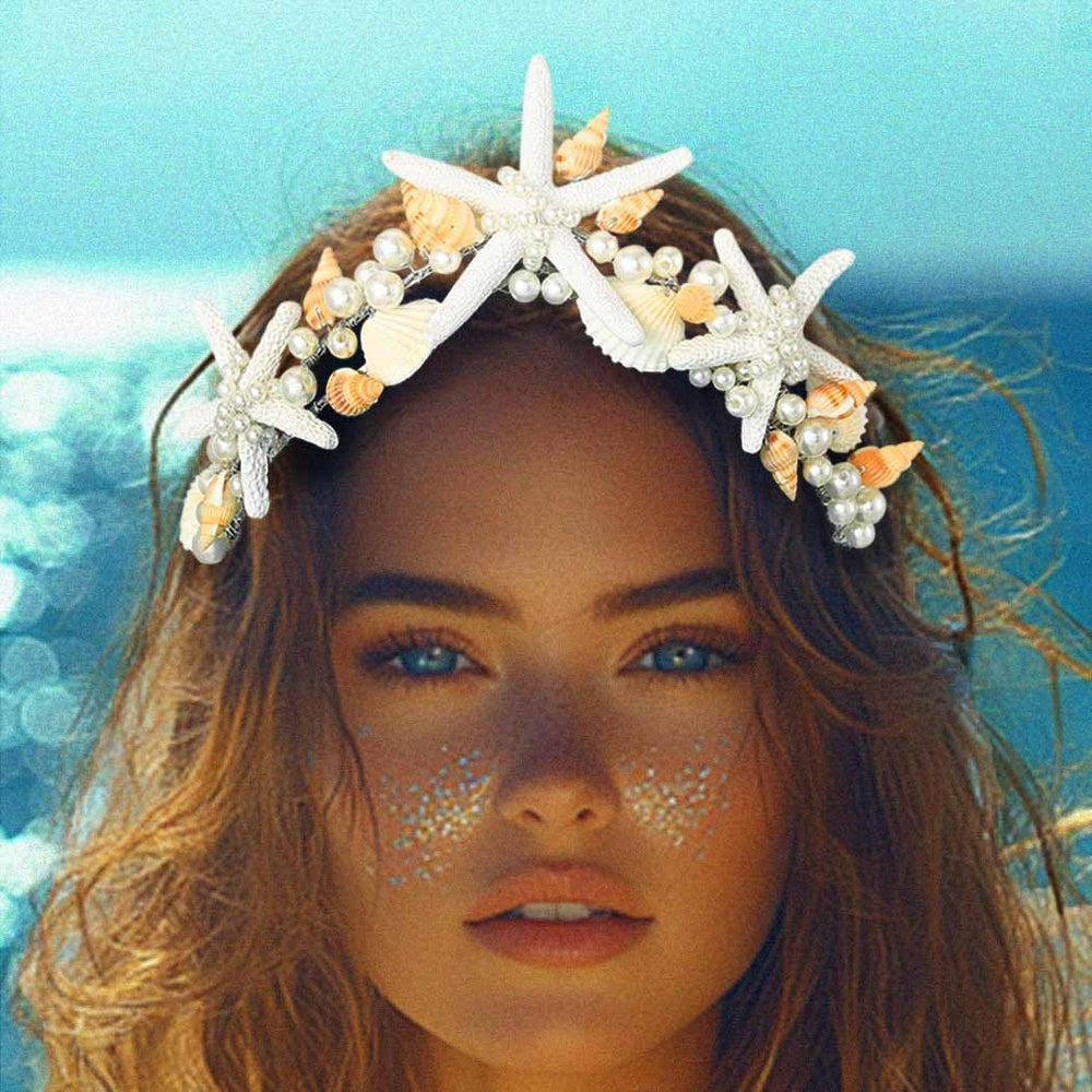 Unicra Starfish Crown Bridesmaid Wedding emphasizes coordinated elegant accessories