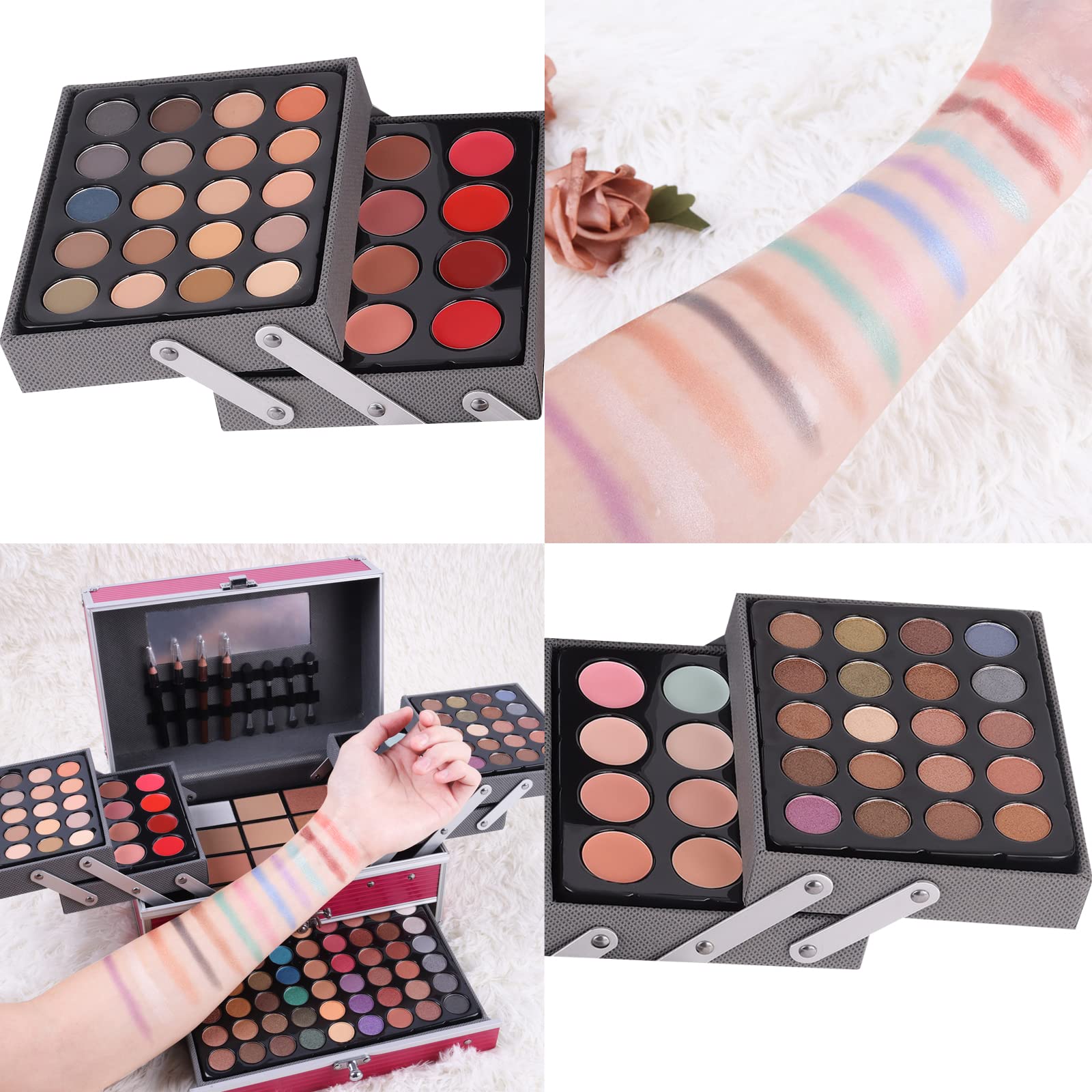 UNIFULL 132-Color eyeshadow palette details reveal vast color options