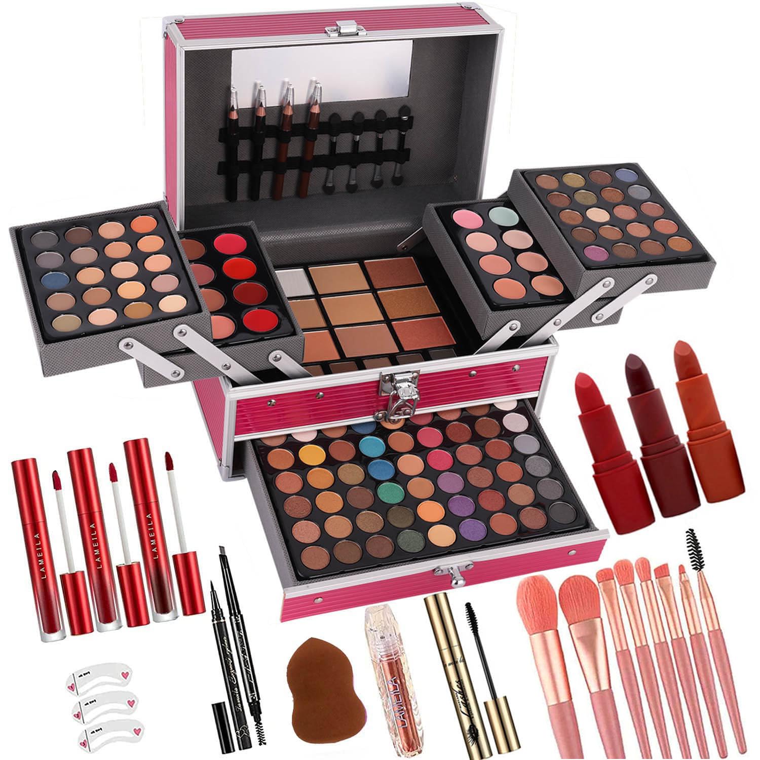 UNIFULL 132-Color makeup kit front view showcases broad shade range for versatile looks
