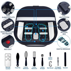 UNIFULL foot spa bubble function maintains warm water circulation for relaxation.