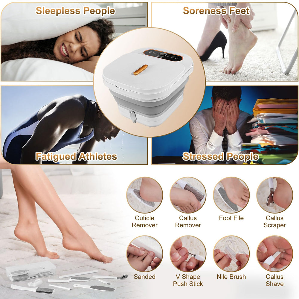 Collapsible design of UNIFULL foot spa ensures easy storage in any space.