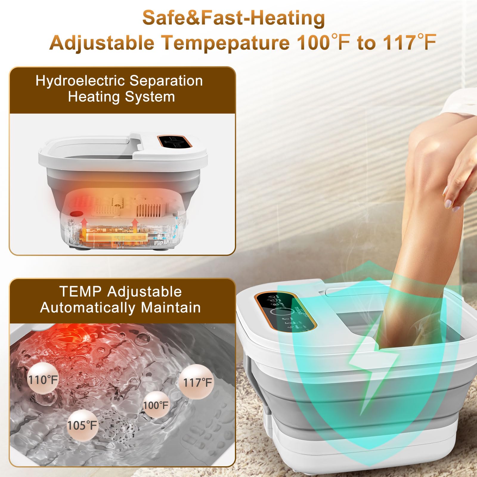 Pedicure kit included in UNIFULL foot spa for at-home foot care.
