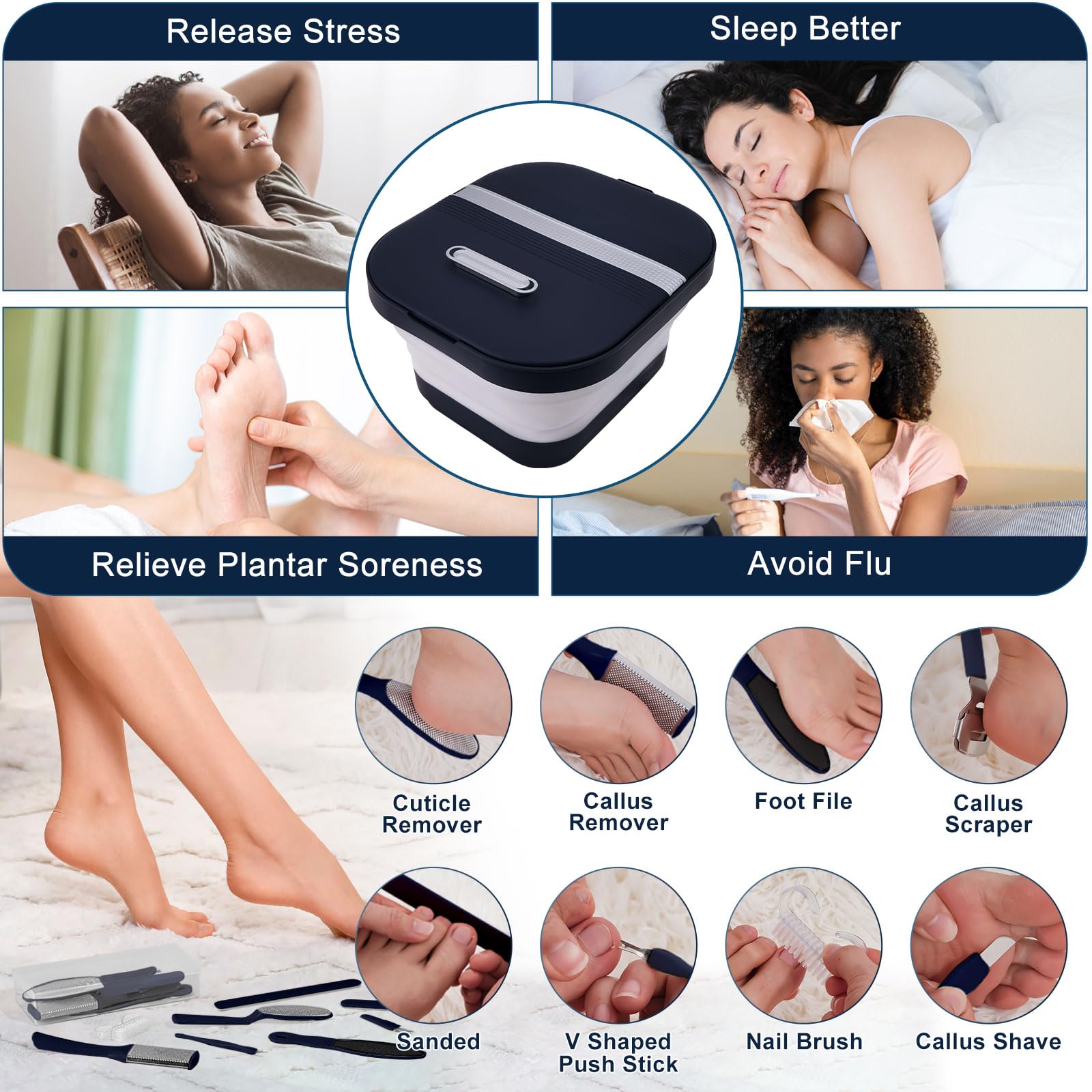 UNIFULL red-light feature supports foot care routines and spa ambience.