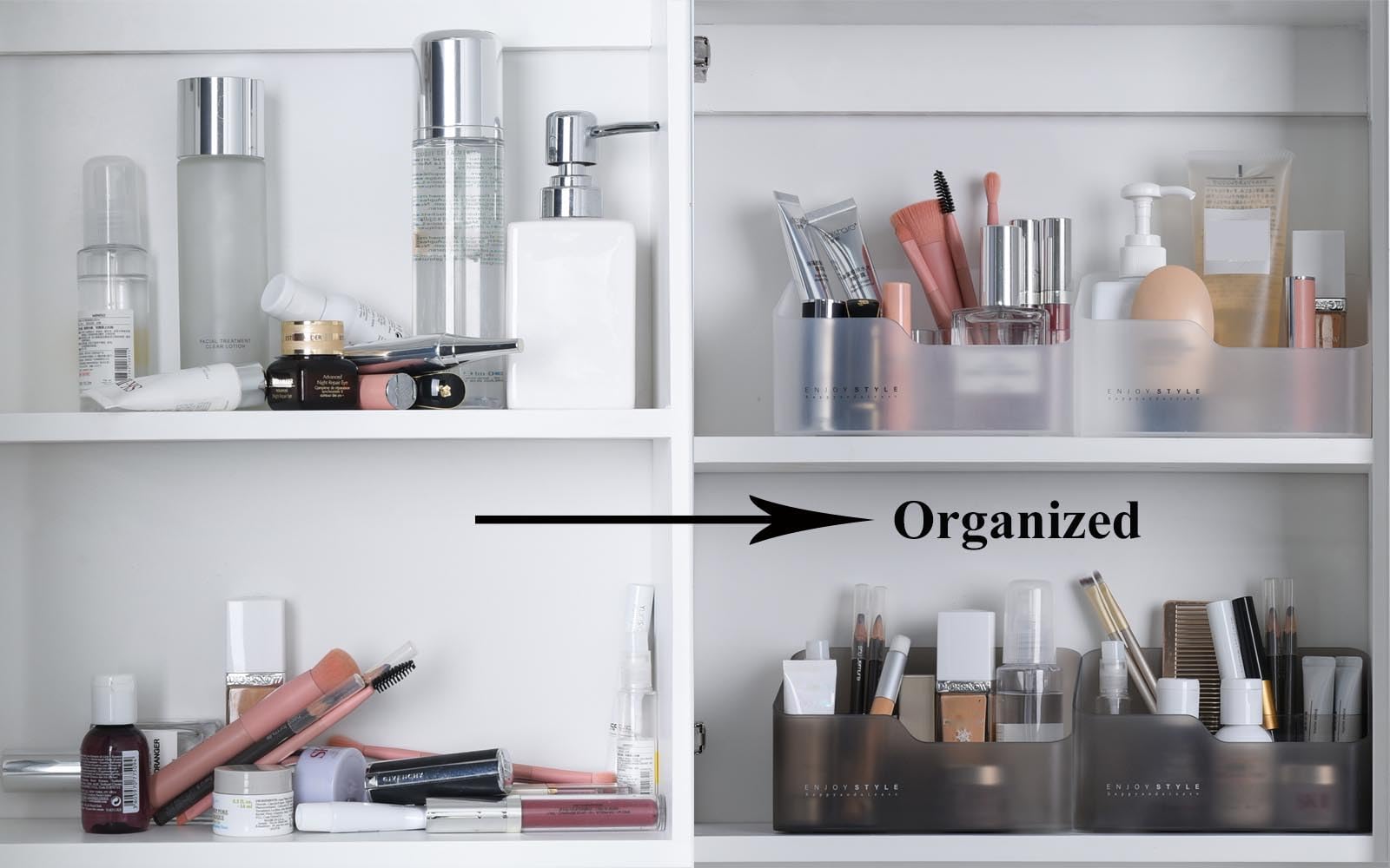 UNIKON Eunion makeup organizer on-countertop fits vanity and keeps essentials ready