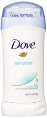 Unilever ZDove anti-perspirant front view for sensitive skin with 24-hour protection.