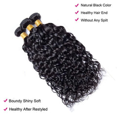 UNILO water wave bundles 14-inch wet-look, smooth texture for seamless blending with natural hair