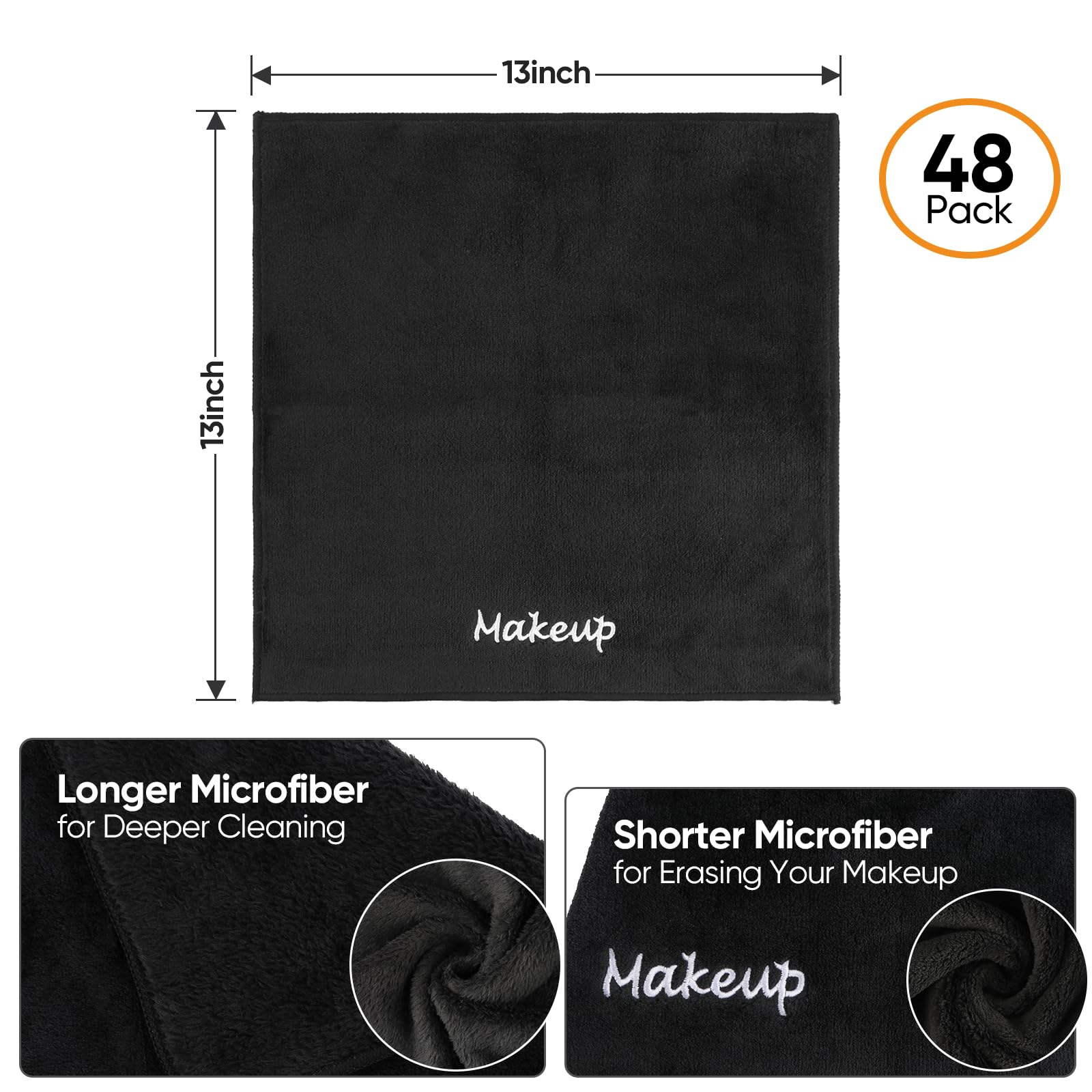 UNIMADE black makeup towel shows stain resistance for a cleaner appearance