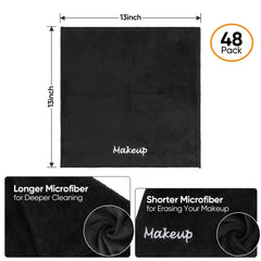 UNIMADE black makeup towel shows stain resistance for a cleaner appearance