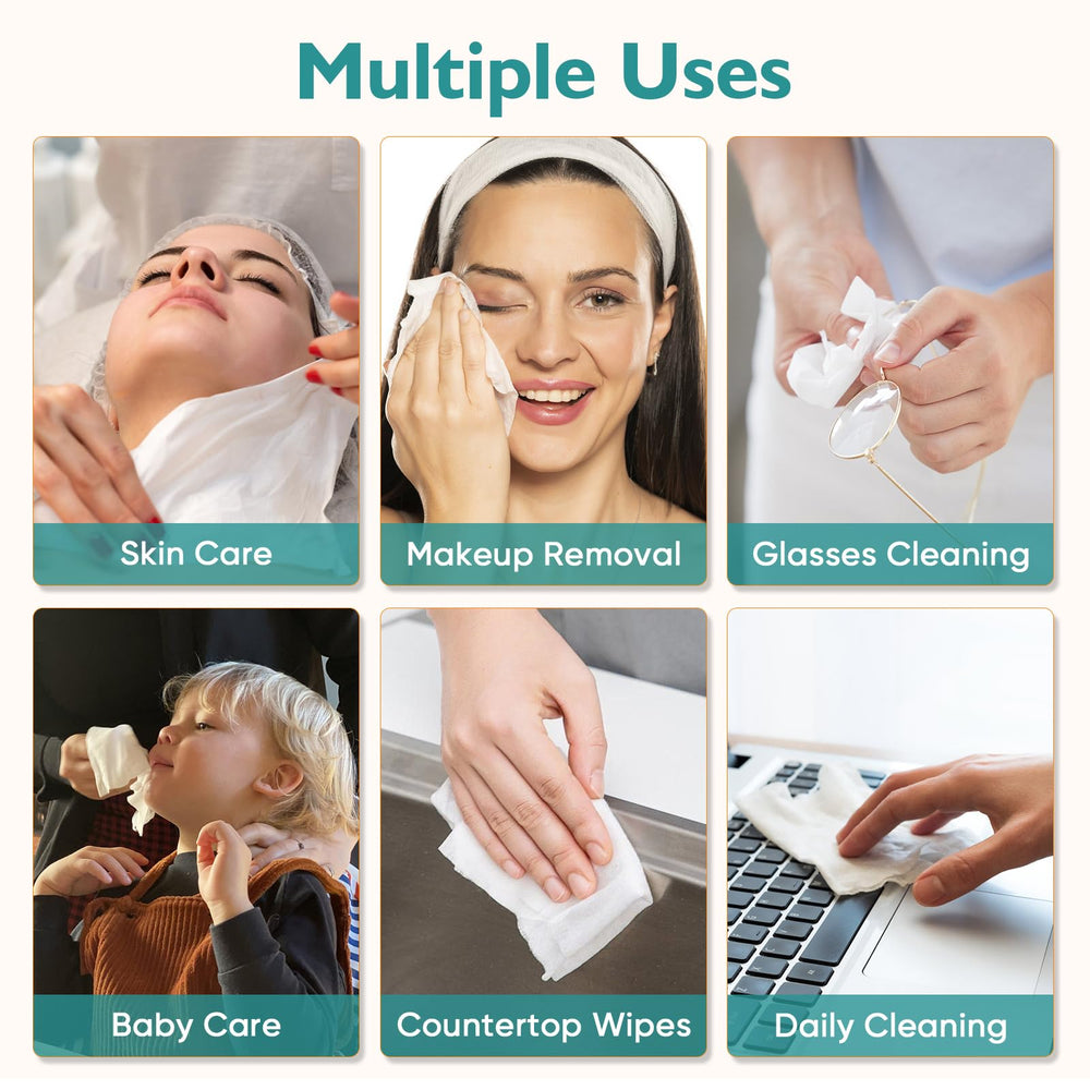 UNIMADE face towels offer a soft, sanitary cleansing option during travel and home use.